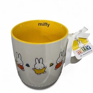 Miffy Yellow and White Mug - Ceramic Mug with Miffy Bunny - Spring Edition